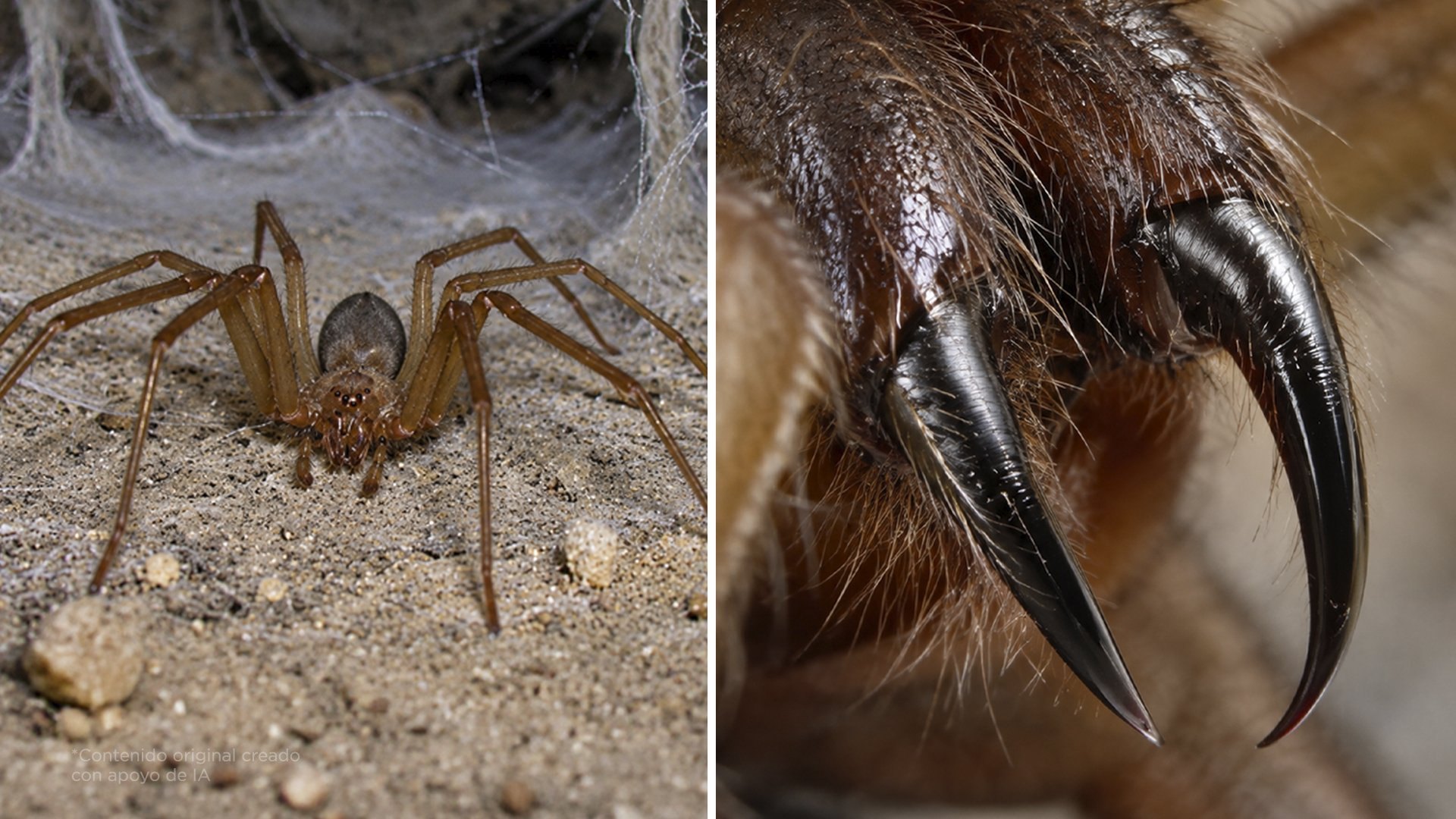 Así es la mordida de una araña violinista y por eso es tan peligrosa. No duele, y ese es el problema.