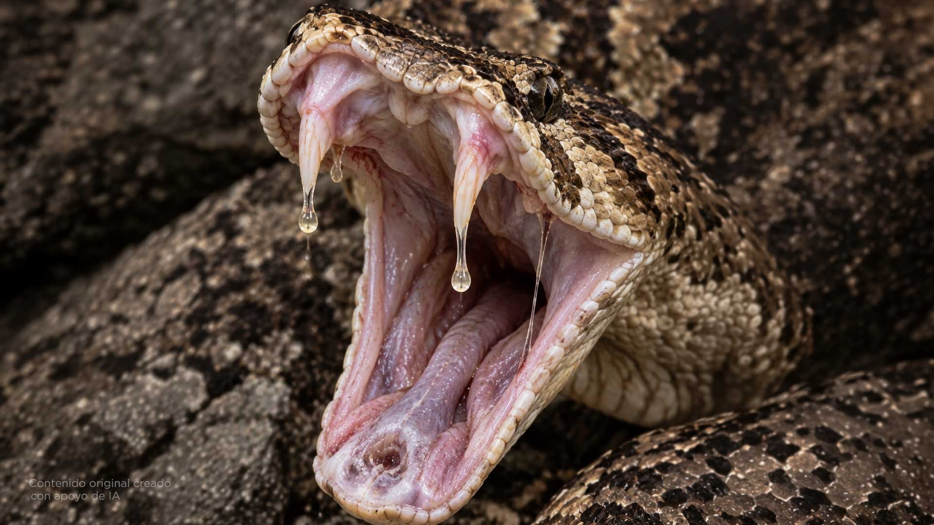 Así es la mordida de una víbora de cascabel, por eso es tan peligrosa