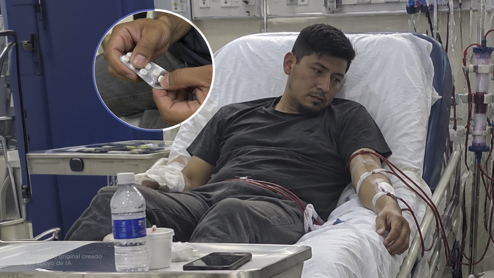 Dejó de tomar sus pastillas para la presión, y terminó conectado a una máquina.