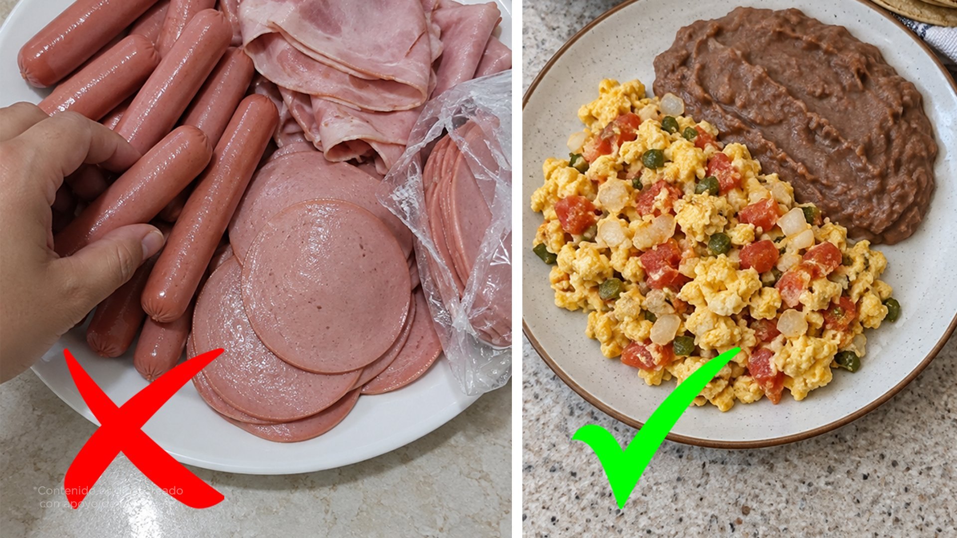 El jamón y las salchichas aumentan el riesgo de cáncer. Mejor dales estas alternativas a tus hijos