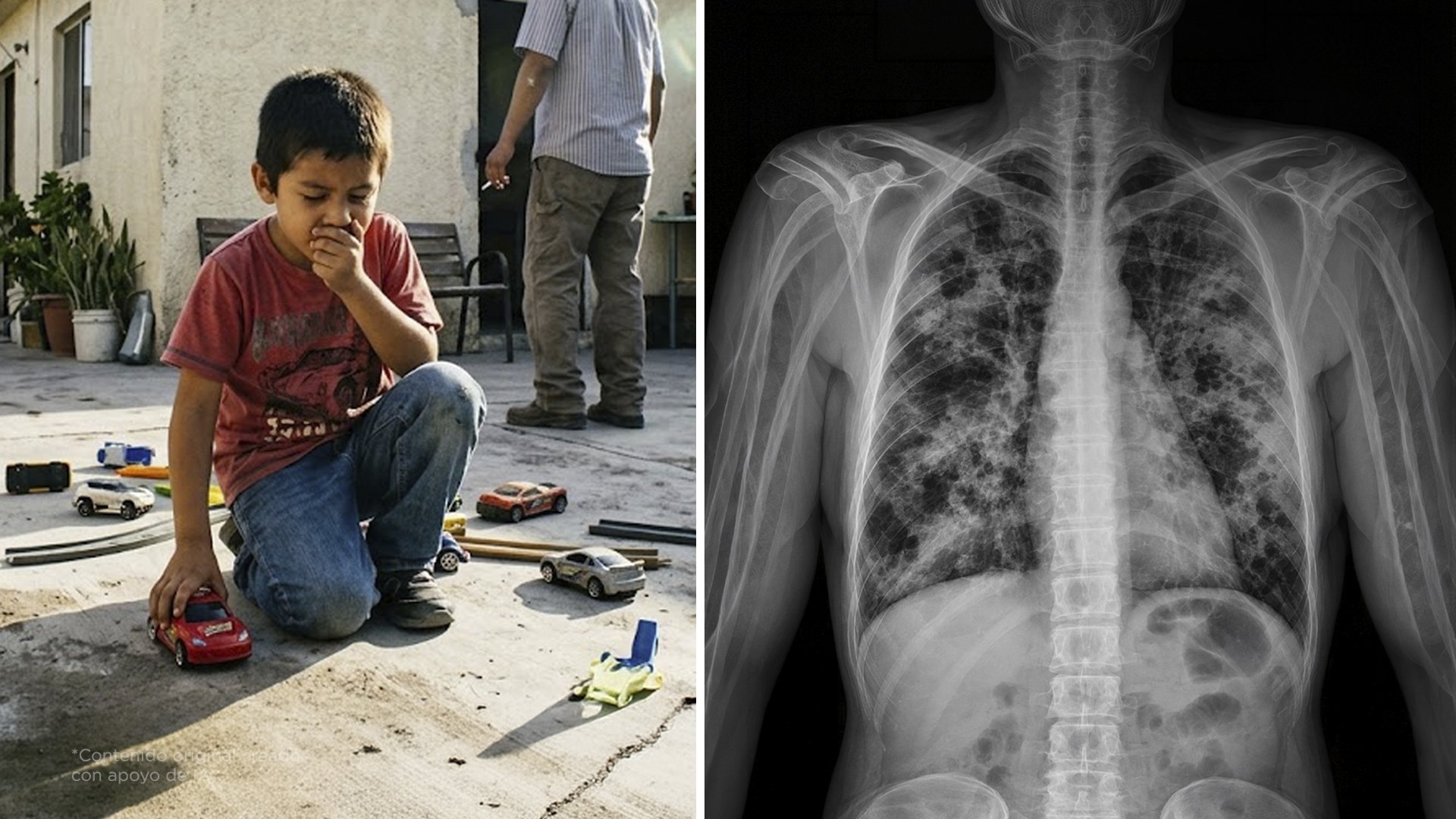 Esto le hace el cigarro a tus hijos, aunque ellos no fumen