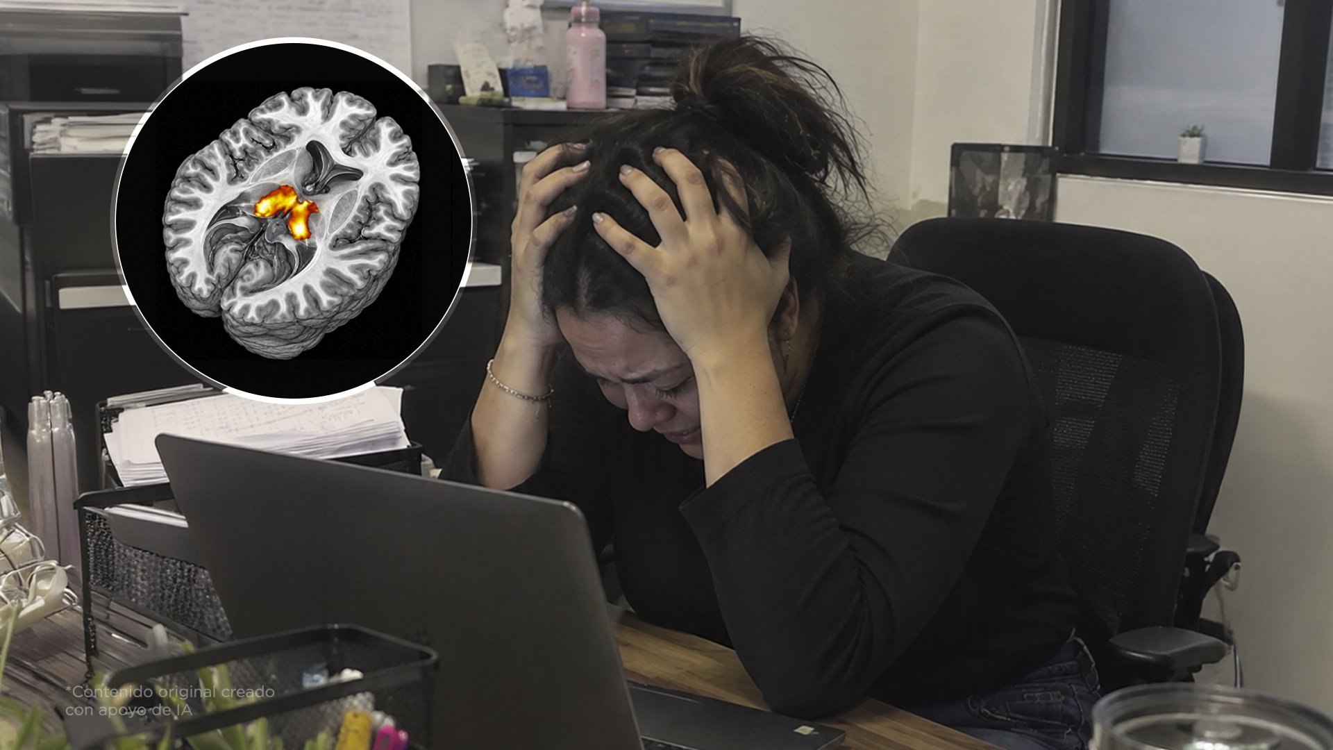 Esto le hace el estrés del trabajo al cerebro. Dile a tu pareja.