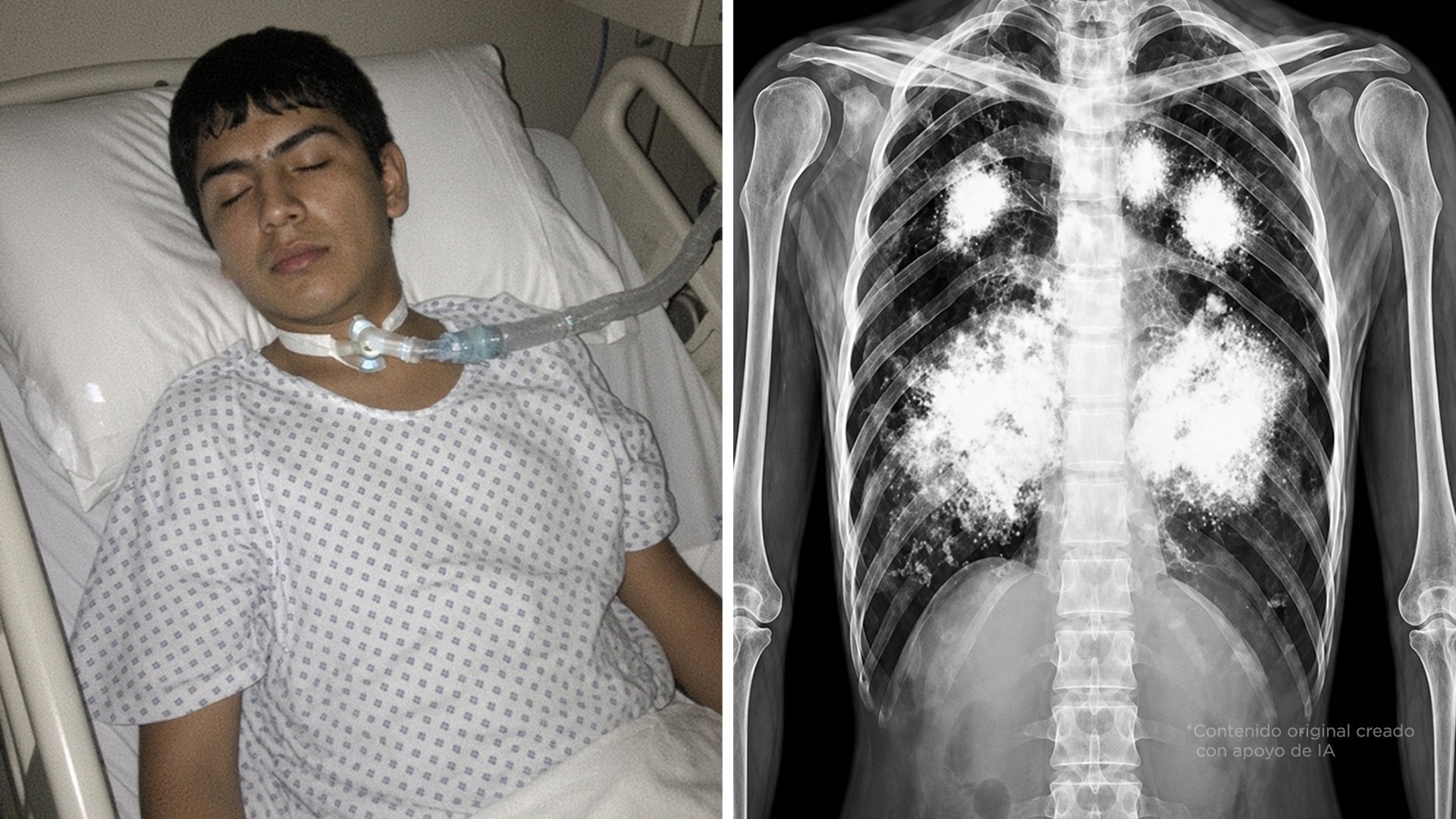 Esto le hace el vape a los pulmones de tus hijos. Enséñaselo