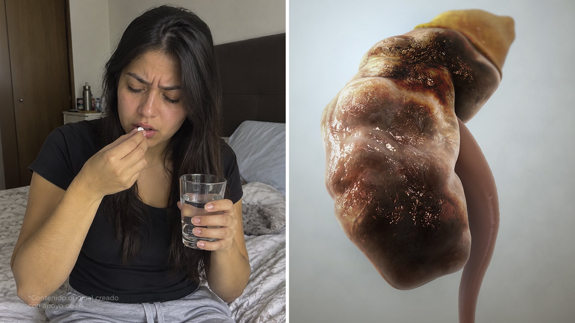 Esto le hacen las pastillas para el dolor a tus riñones. Avísale a tus hermanas.