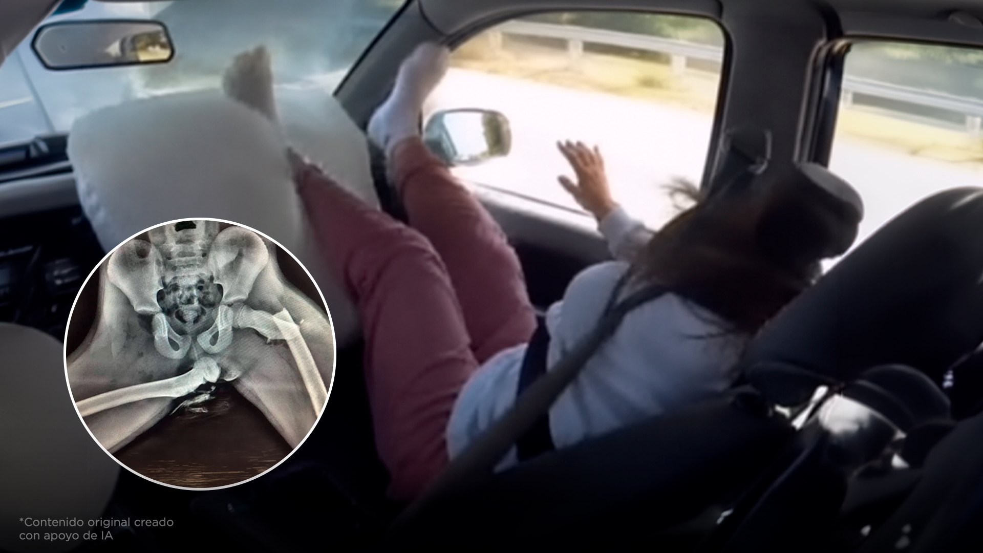 Esto pasa si subes los pies al tablero. Enséñaselo a tus hijos