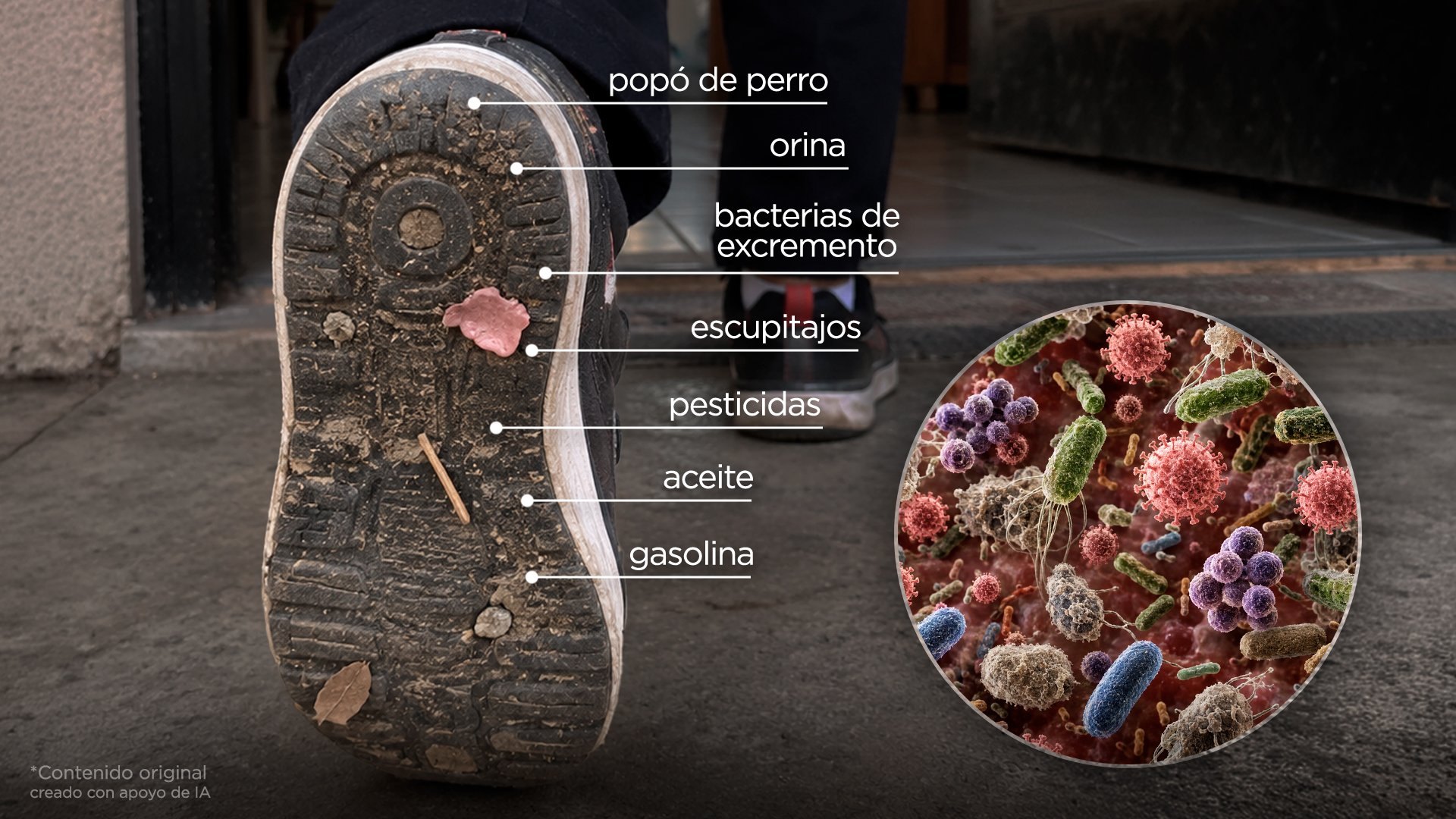 Esto trae tu hijo en la suela de los zapatos cuando llega de la escuela.