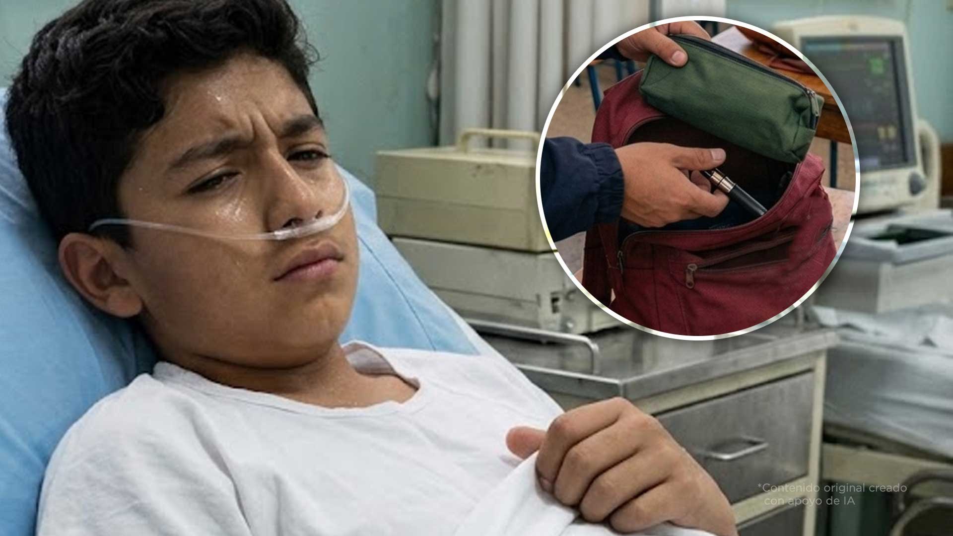 Nadie sabía por qué estaba enfermo, hasta que revisaron su mochila
