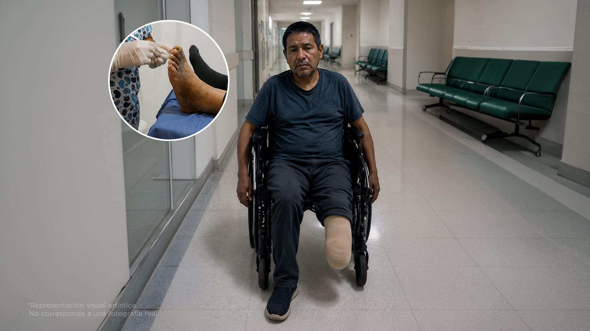 "Siguió tomando refresco hasta que le cortaron el pie"