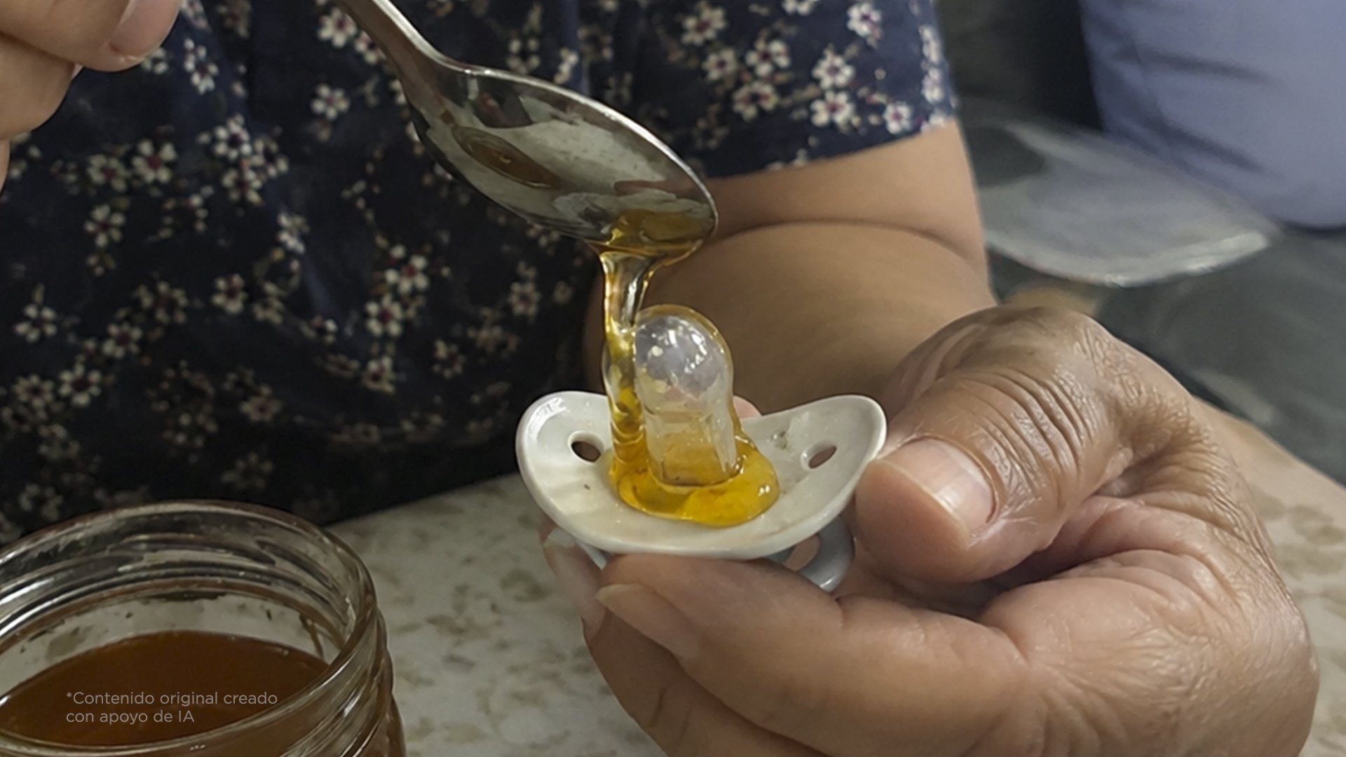 Un bebé menor de 1 año nunca tiene que probar miel. Avísale a tu suegra
